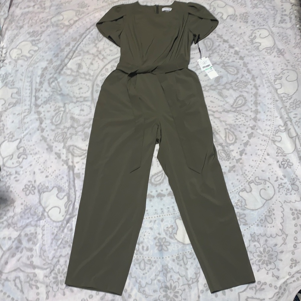 NWT Calvin Klein Olive Jumpsuit, Size 8